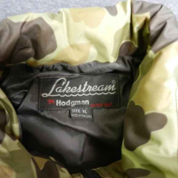 VINTAGE Hodgman Wading Jacket Size XL‎ Duck Frog Camo Nylon Fishing Lakestream - Picture 2 of 16